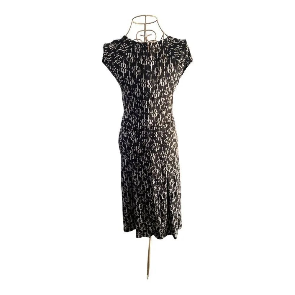 Tory Burch Silk Logo Print Dress Size XS